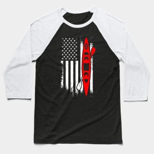 american flag kayak Baseball T-Shirt